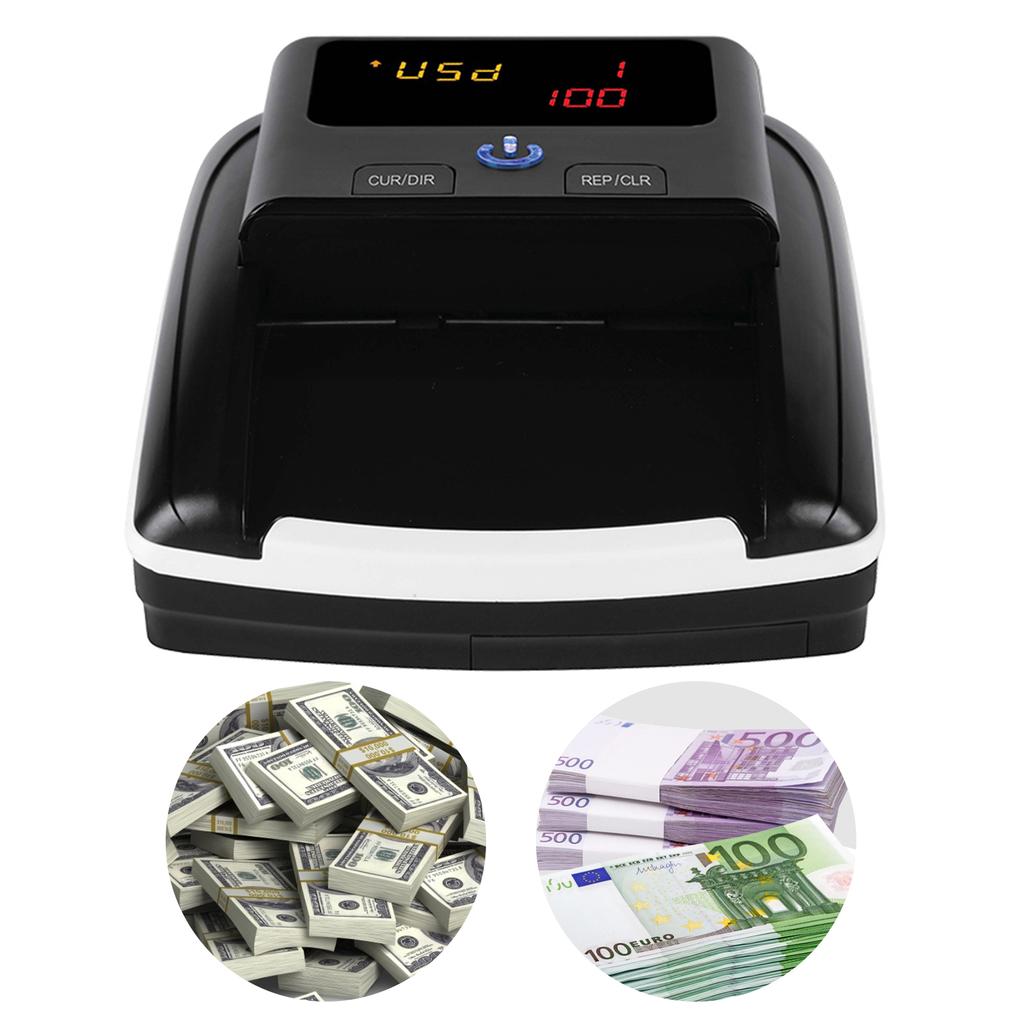 Money Counter Counterfeit Bill Detector Automatic Money Detection By UV MG IR Image Paper Size Thickness For EURO US Dollar