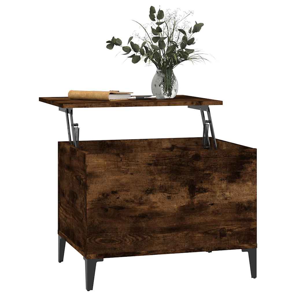 Coffee Table Smoked Oak 60 x 44.5 x 45 cm Wood Based Panel