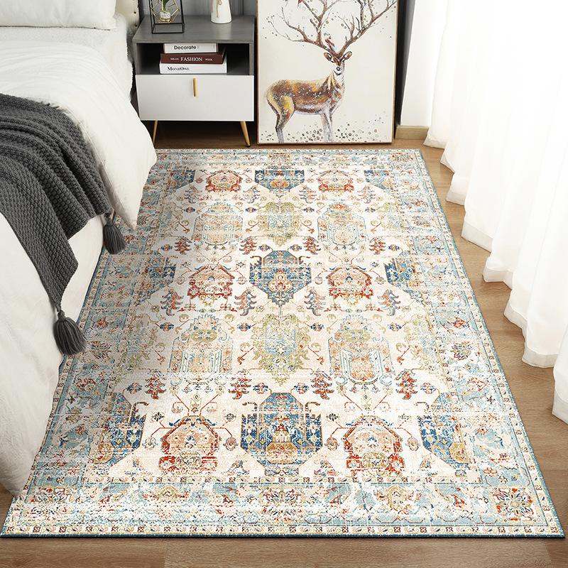 VIKAMA Bohemian Imitation Cashmere Carpet Home Decor Living Room End Table Full Floor Mat Soft Comfortable Bedroom Bed Rug