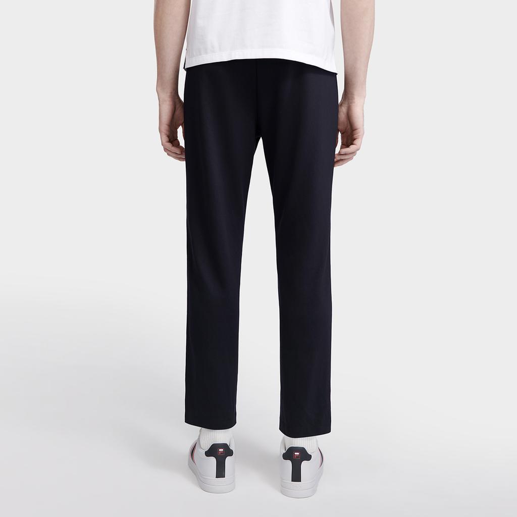 Fila Solid Color Straight Leg Knitted Breathable Casual Pants Men Bottoms Legendary-Blue F11M321605B-NV