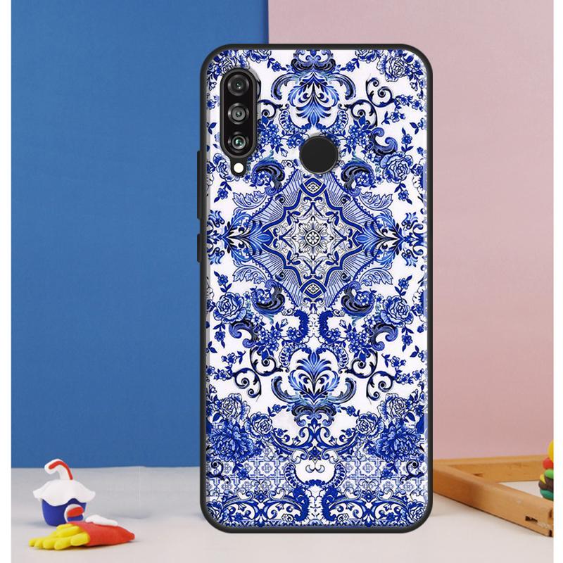 

Blue and White Porcelain Case For Huawei Nova 10 9 SE 8i 11i 12i 12s Y60 Y61 Y70 Y90 Y72 Y73 Y91 P60 Pro P30 P40 Lite Huawei P40 Lite 4G