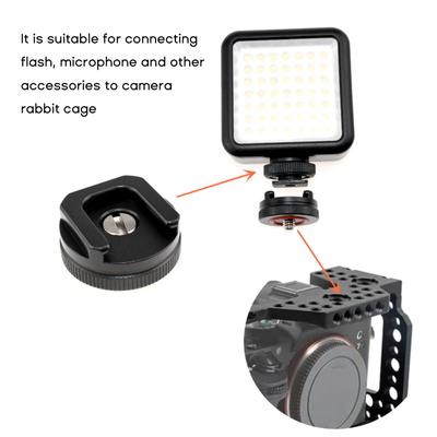 Kamera-Blitzschuhhalterung auf 1/4-Zoll-20-Stativschraubenadapter für Mikrofon, LED-Licht, breite Anwendung, feine Handwerkskunst