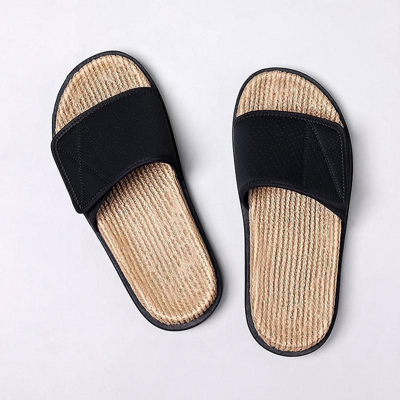 

Мужские летние уличные повседневные модные универсальные шлепанцы 43 чёрный