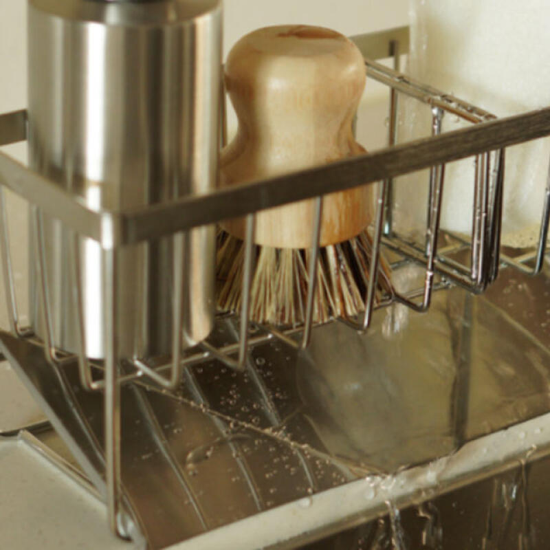 Kitchen Organization Sink Sponge Holder Draining Detergent Organizer