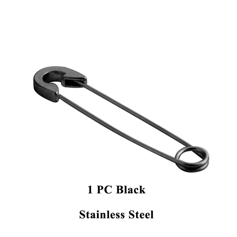 Edelstahl Punk Pin Ohrringe Einzigartiges Design Büroklammer Sicherheits Stahl Stecker Mode Ohrringe Elegante Damen Mann Rock Piercing Ma