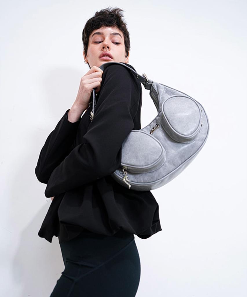 Yieyie Luna Bag Tote Bag Vintage Gray