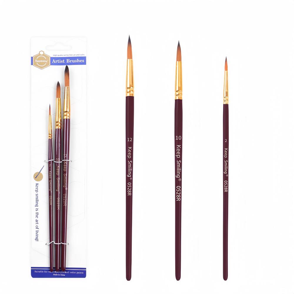 

Набор кистей для граффити для кукол из гипса, сделай сам, с акварельными и акриловыми красками для детей 3 Brush Set