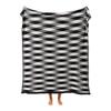 Abstract Geometric Knitted Blanket Black Blue Bedspread Modern Decorative For Sofa Throw Warm Living Room Bedding Home Decorate
