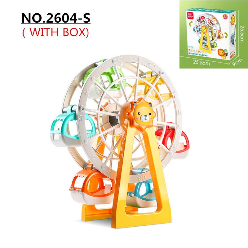 32 Stück/Set Kreatives Löwenförmiges Riesenrad Grobkörnige Bausteine DIY Steine Frühe Puzzle Spielzeuge Für Kinder Weihnachtsgeschenke