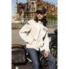 Vanson Men's Swing Top Mesh Coach Jacket In Ivory/Black