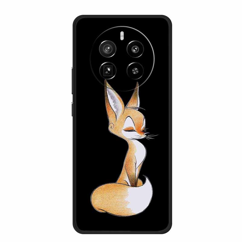 Funda For Honor Magic7 Pro Case Cute Cartoon Black Silicone Soft Phone Cases For Honor Magic 7 Pro Back Cover Case 7Pro Coque