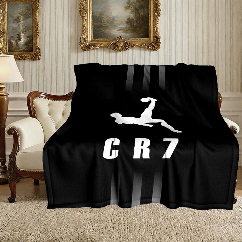 Cristiano Ronaldo Pattern Blanket, Cozy Blanket for All-Season Comfort on Sofas, Beds, Office, Car, Camping and Travel