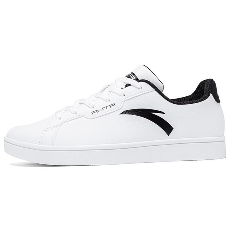 

Anta Synthetic Leather Slip Resistant Abrasion Resistant Low top Skateboard Shoes Men s White Black 912028003-3 43