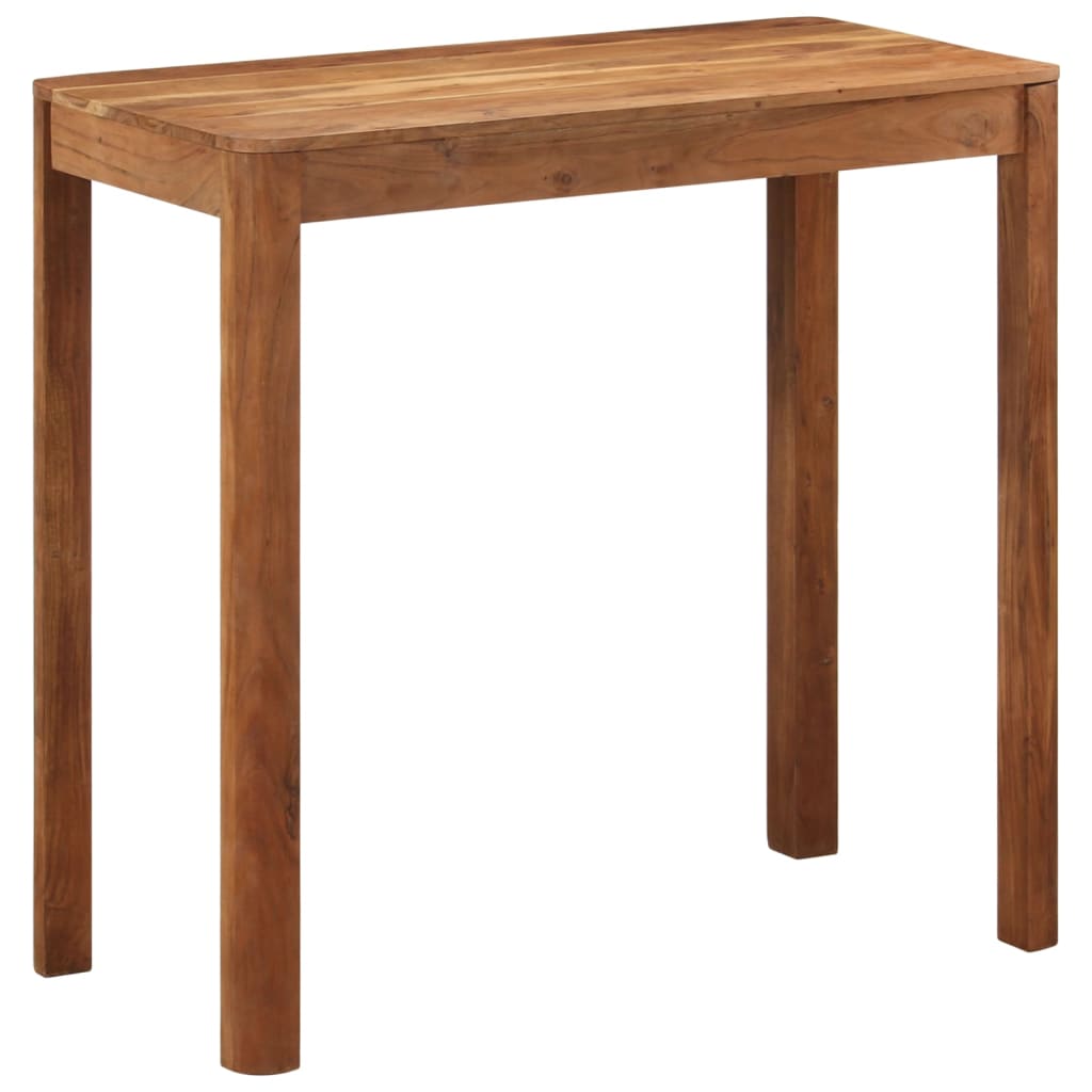 Solid Acacia Wood Bar Table with Honey Colored Finish 110 x 55 x 106 cm