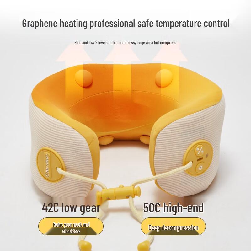 U-shaped Neck Massage Pillow with Heat and Vibration