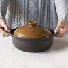 Saji Touki Thermatec IH-compatible earthenware pot, size 8, beige, 20-5