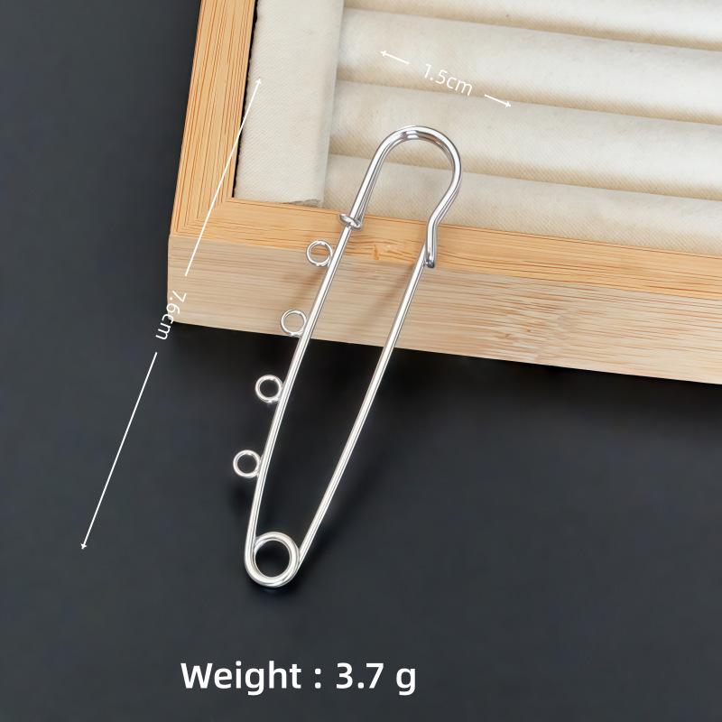 Colorfast Electroplated Safety Pin Brooch with Loop Holder for Sweaters and Pants