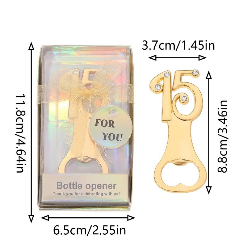 Digital Bottle Opener, Zinc Alloy Beer Bottle Opener, Small Gifts for Wedding and Birthday Parties