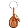 Lucky Jewelry Wood Carving Buckle Buddha Pendant Keychain Car Bag Keyring