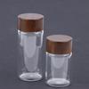 Mini Glass Bottles Airtight Jars for Kitchen Storage Coffee Beans Spices Candy Refillable Portable for Camping Picnic Office