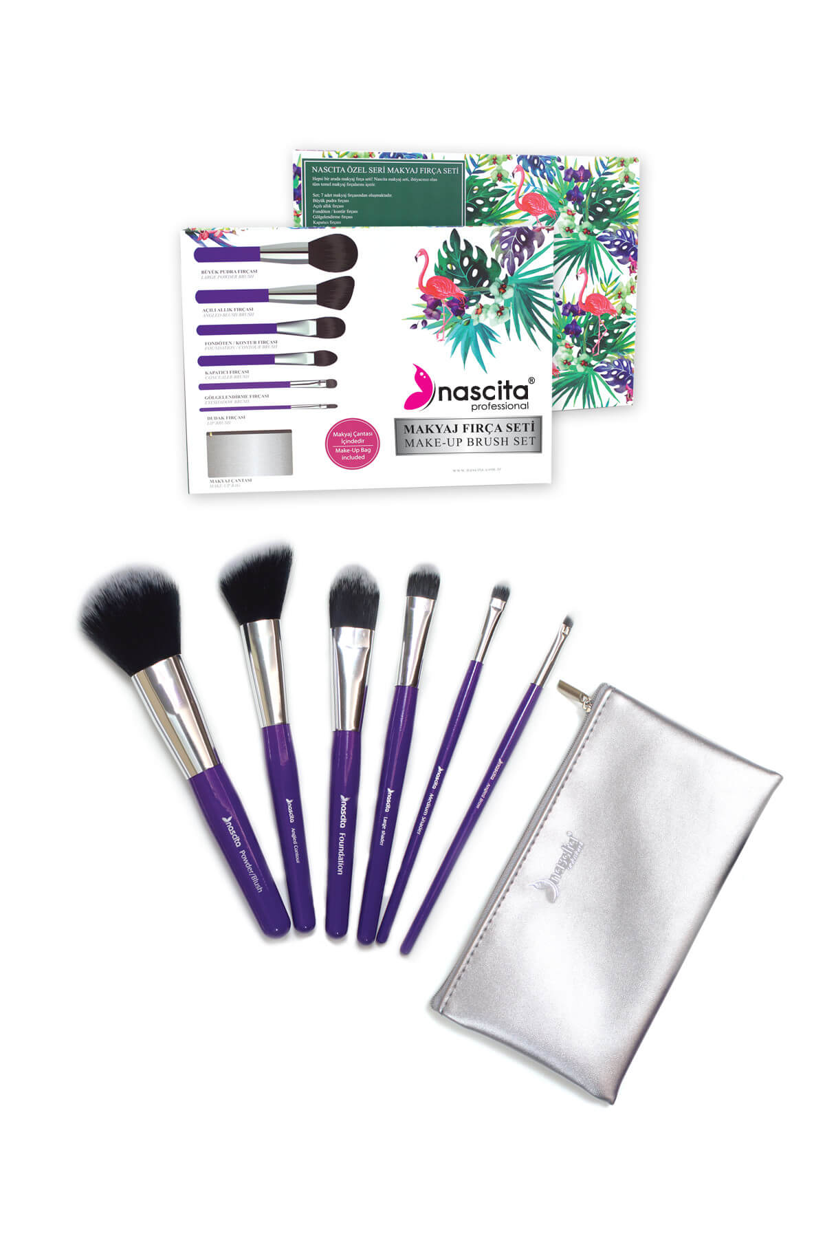 

Набор кистей для макияжа Nascita Special Series Purple, 6 шт.
