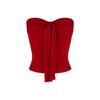Women's Strapless Bow Tie Tank Top - Red Sexy Summer Style