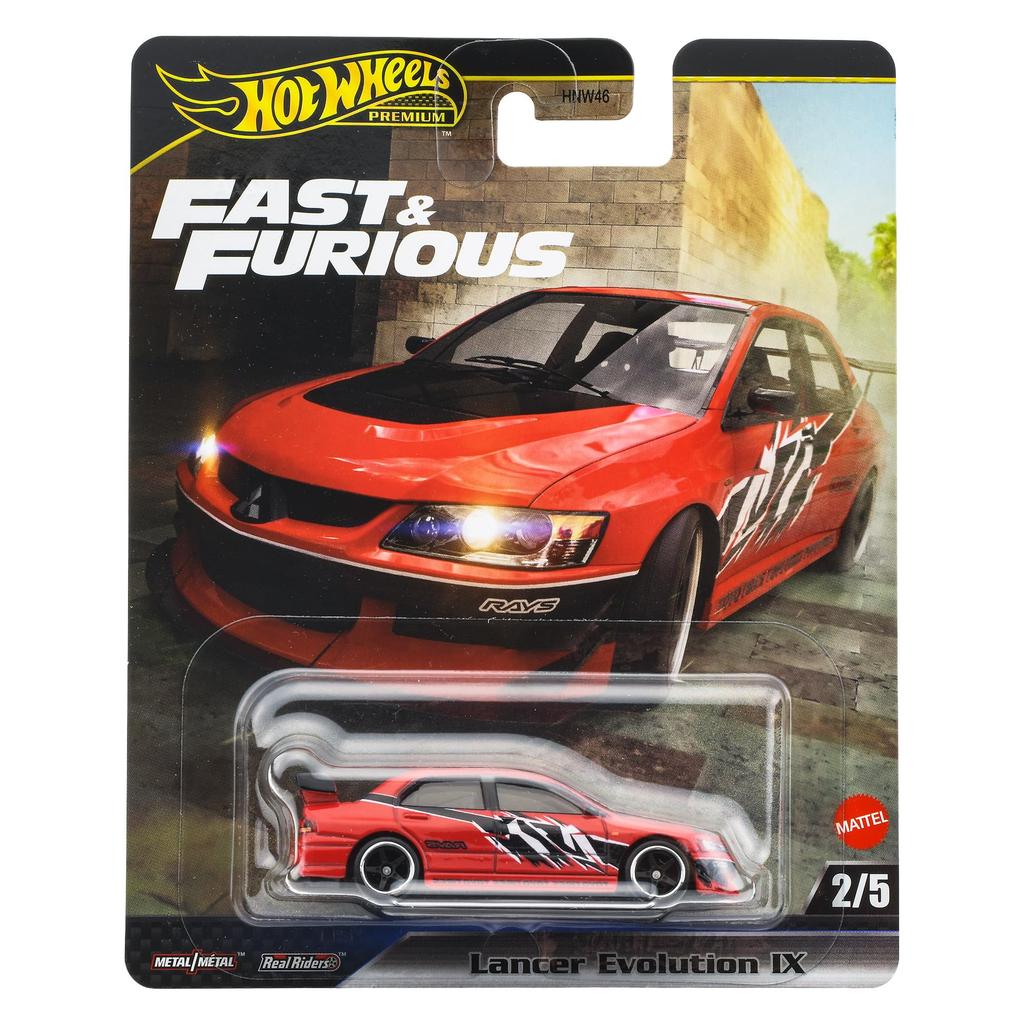 Hot Wheels Fast Furious Lancer Evolution IX Vehicle Ages 3 and Up & Toy, Red, JBM02,