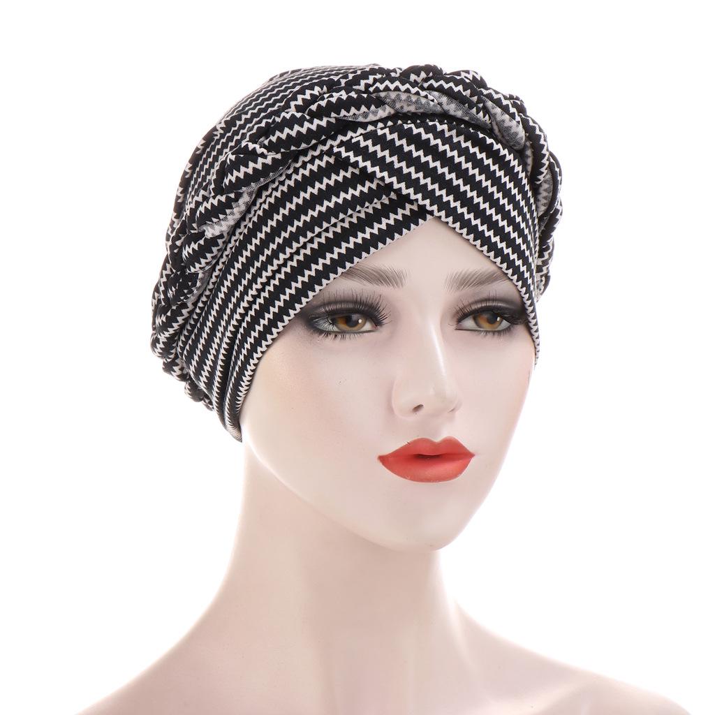 Tie-Dye Silk Floral Braided Headscarf Hat - Short Braid Style, In Stock