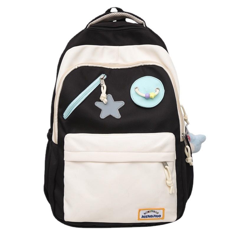 Campus junior high school student schoolbag female college student simple Korean version large capacity computer travel bag lightweight high school b