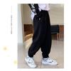 Boys Fleece Lined Solid Color Casual Sports Long Pants For Autumn Winter