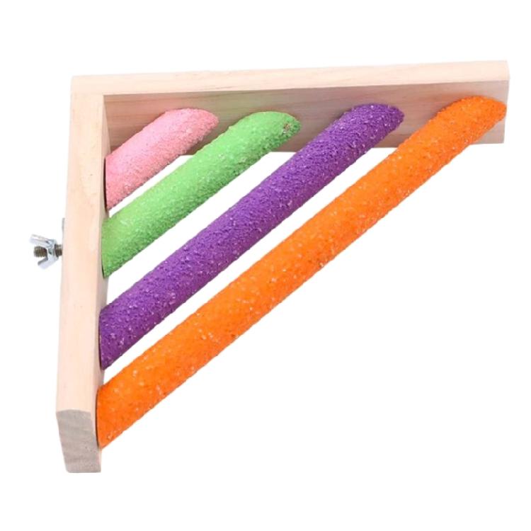 Bird Wood Perch Corner Shelf Platform for Hamster Lovebird Finch Conure Budgie