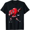 Ice Hockey Valentines Day Heart Dabbing Boys Men Boys Girls T Shirt
