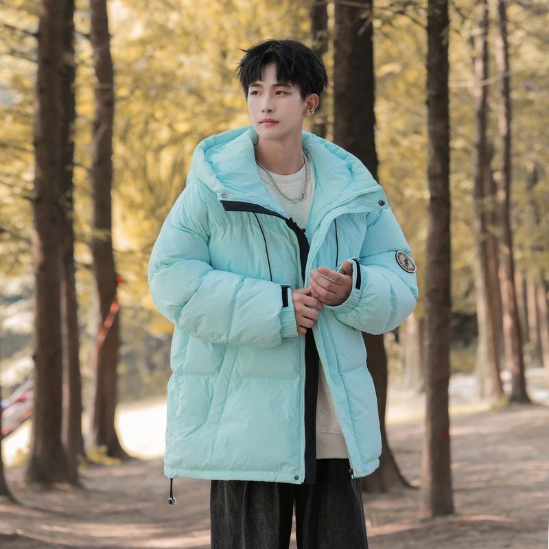 2025 New Winter White Duck Down Jacket Fashionable, Versatile, Thickened Men's Warmth, Popular Trend Padded Clothes