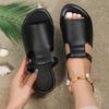Summer New Arrival Casual Solid Color Open Toe Slippers Comfortable Non-slip Women's Low Heel Sandals 36-43