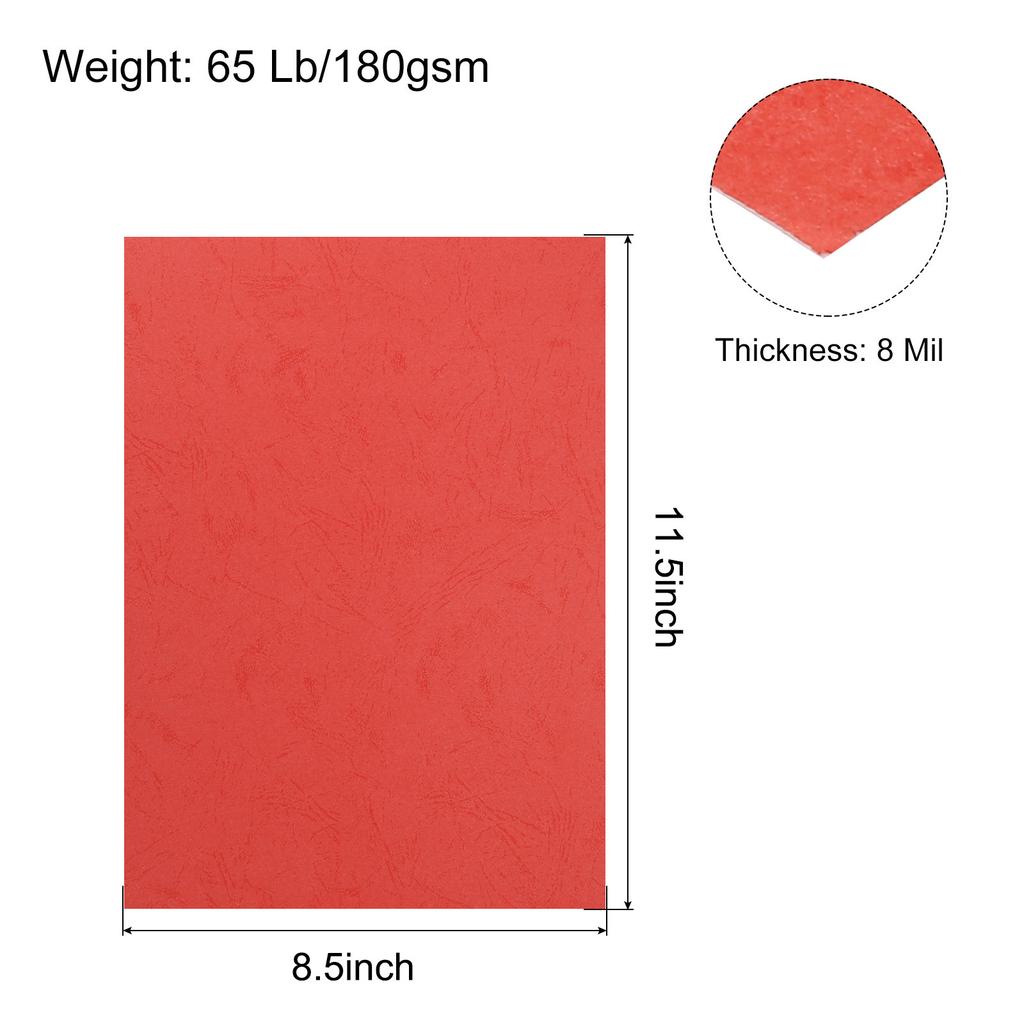 50/100pcs A4 Presentation Binding Covers Letter Size Leather Textured Grain Paper Un-Punched for Business Reports 8-1/2 x 11.5"