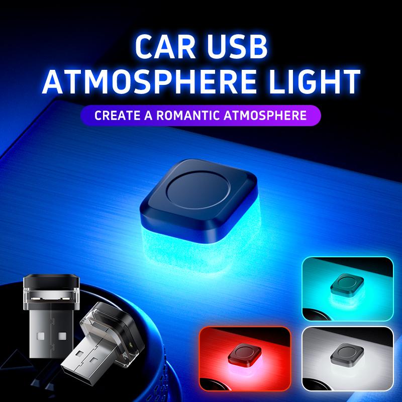 Mini USB Car Interior Ambient Atmosphere Light LED Signal Lights Auto Reading Lamp Decorations Night Lights Interior Accessories