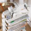Rolling Bookshelf: Mobile Floor-standing Book Trolley with Bookends for Classroom or Desk-side Storage