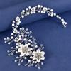 1pc Elegant Bridal Pearl Headband Enchanted Fairy-Inspired Zinc Alloy with Crystal & Floral Accents Perfect for Weddings & Beach Vacations
