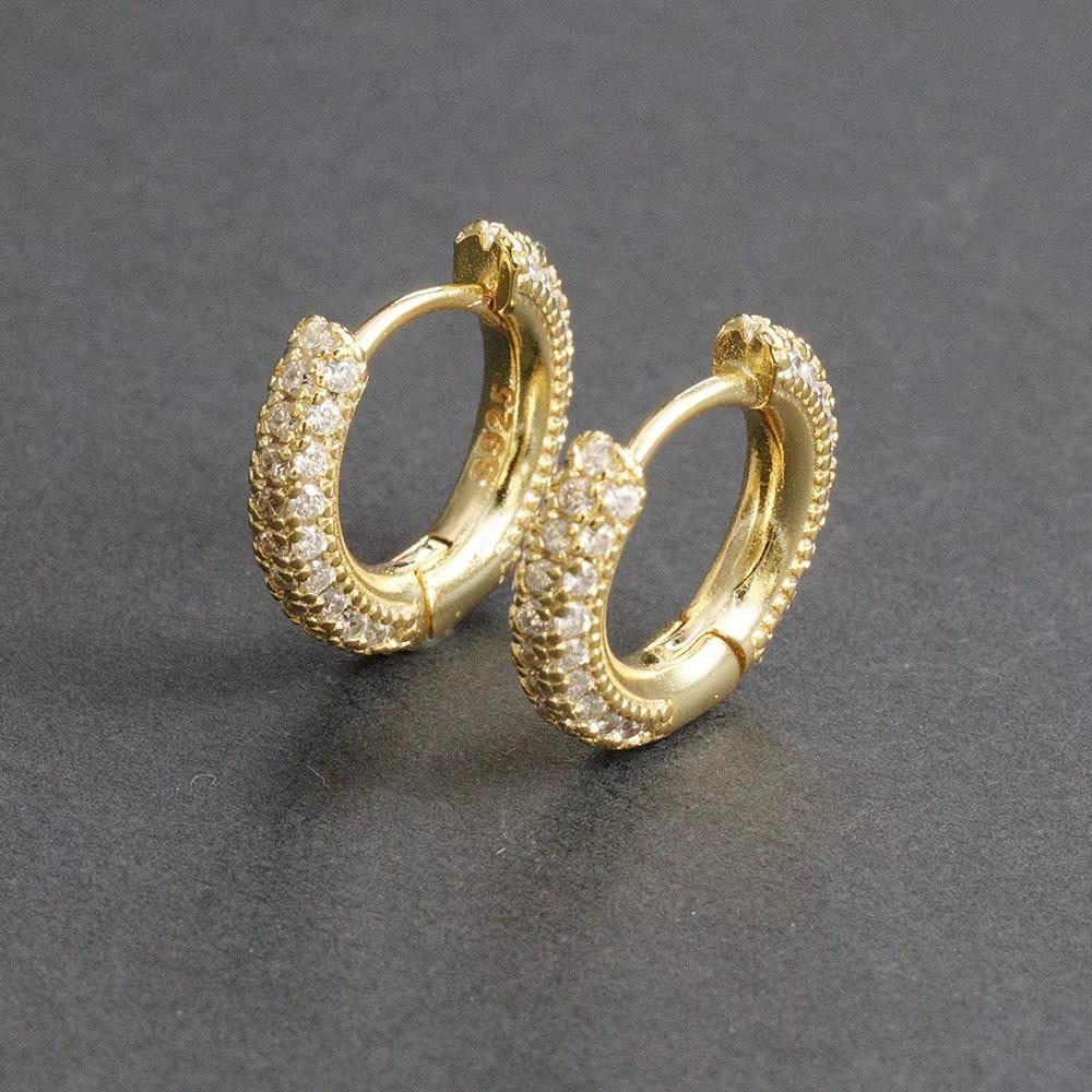 Módní nerezové ocelové zirkonové řetízkové kruhové náušnice pro ženy, piercing do srdce Helix Tragus, svatební šperky