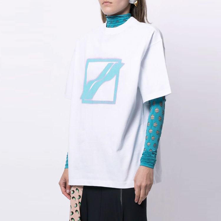 We11done Big Logo T-Shirt White Unisex Tops WD-TT1-21-529-U-WH