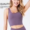 Autumn New Fashion Solid Color Top Gathered Yoga Sports Breathable Beauty Back Underwear Bra