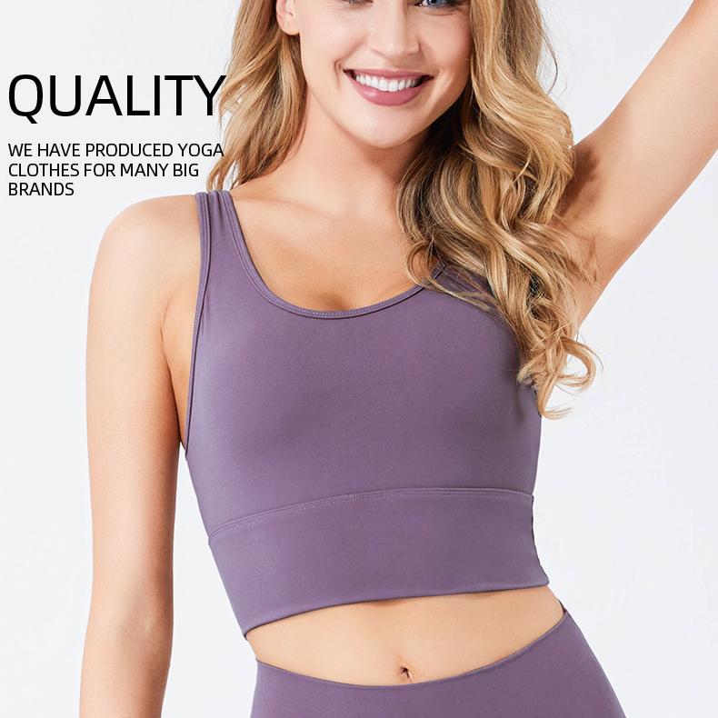 Autumn New Fashion Solid Color Top Gathered Yoga Sports Breathable Beauty Back Underwear Bra