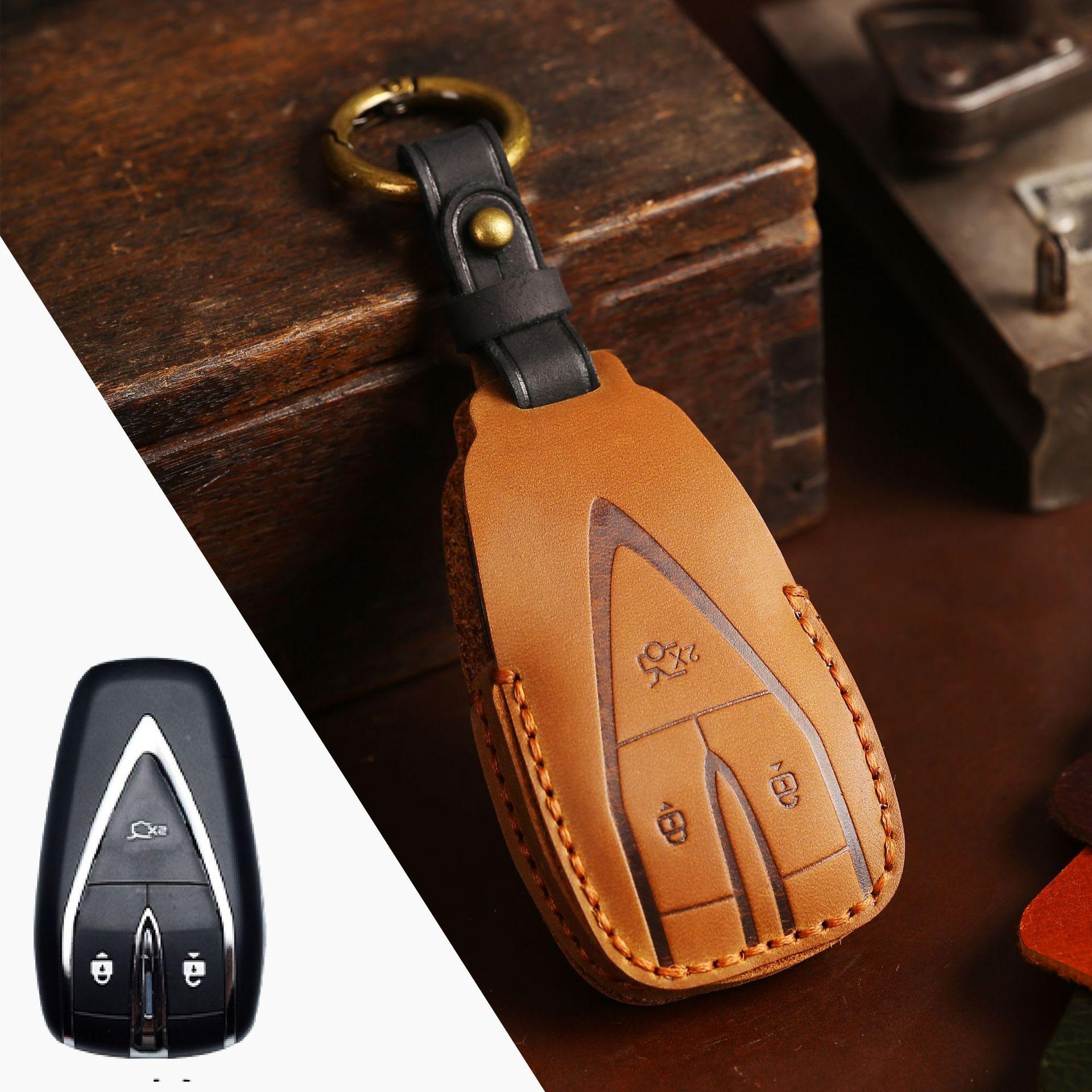 

The car key bag is suitable for Changan Auchan cs75pluscs55 Yidong car key cover.