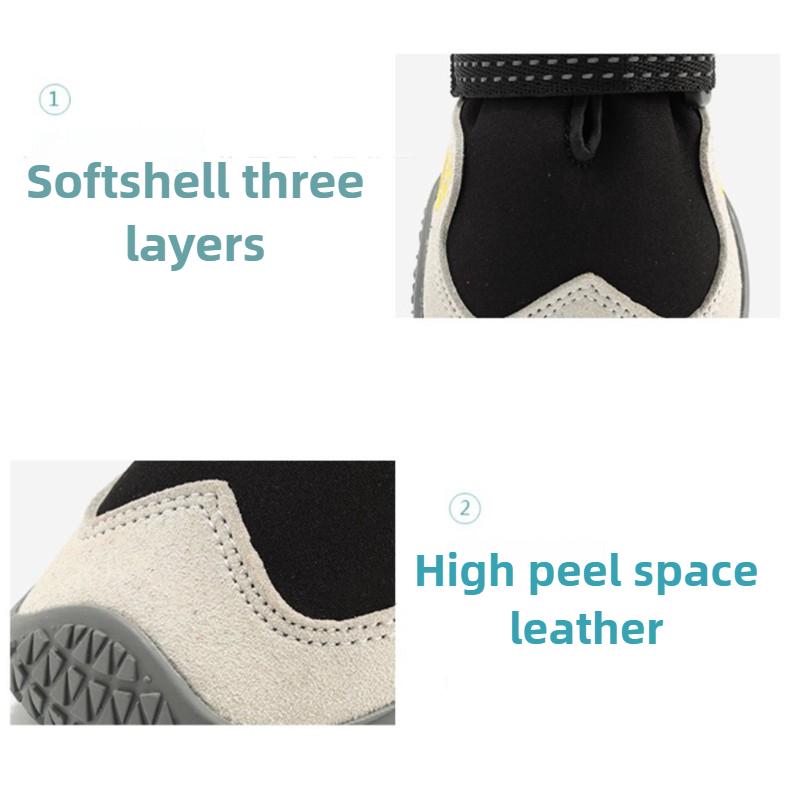 Outdoor Dog Shoes for Large Size Dogs Waterproof Medium Dog Boots Breathable Mesh Elastic Double Strap Safety Reflective Strips for Pet Products