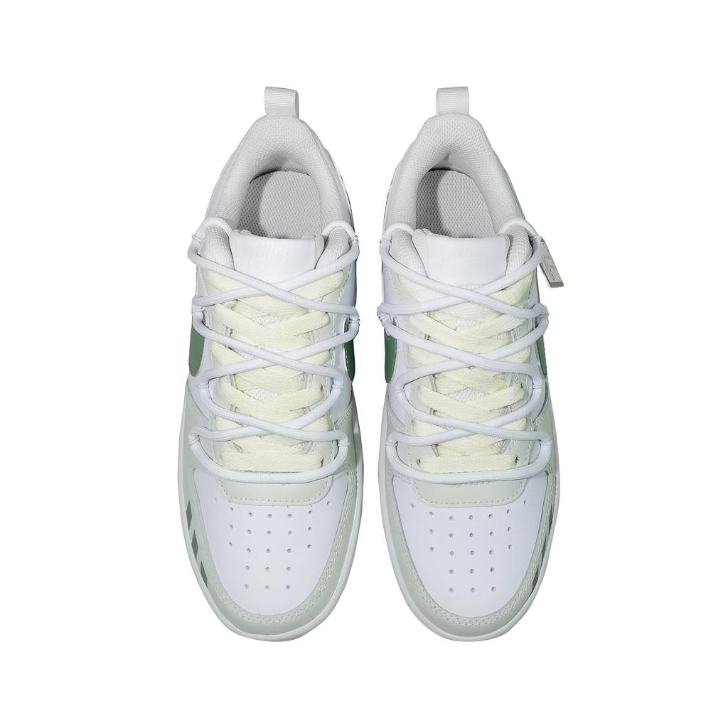 Nike Court Borough Low Top Skateboard Shoes GS White Green BQ5448-100(TeamEight-GS)