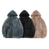 Arctic Velvet Men's Winter Hooded Cardigan - Loose Fit, Warm & Fluffy Style