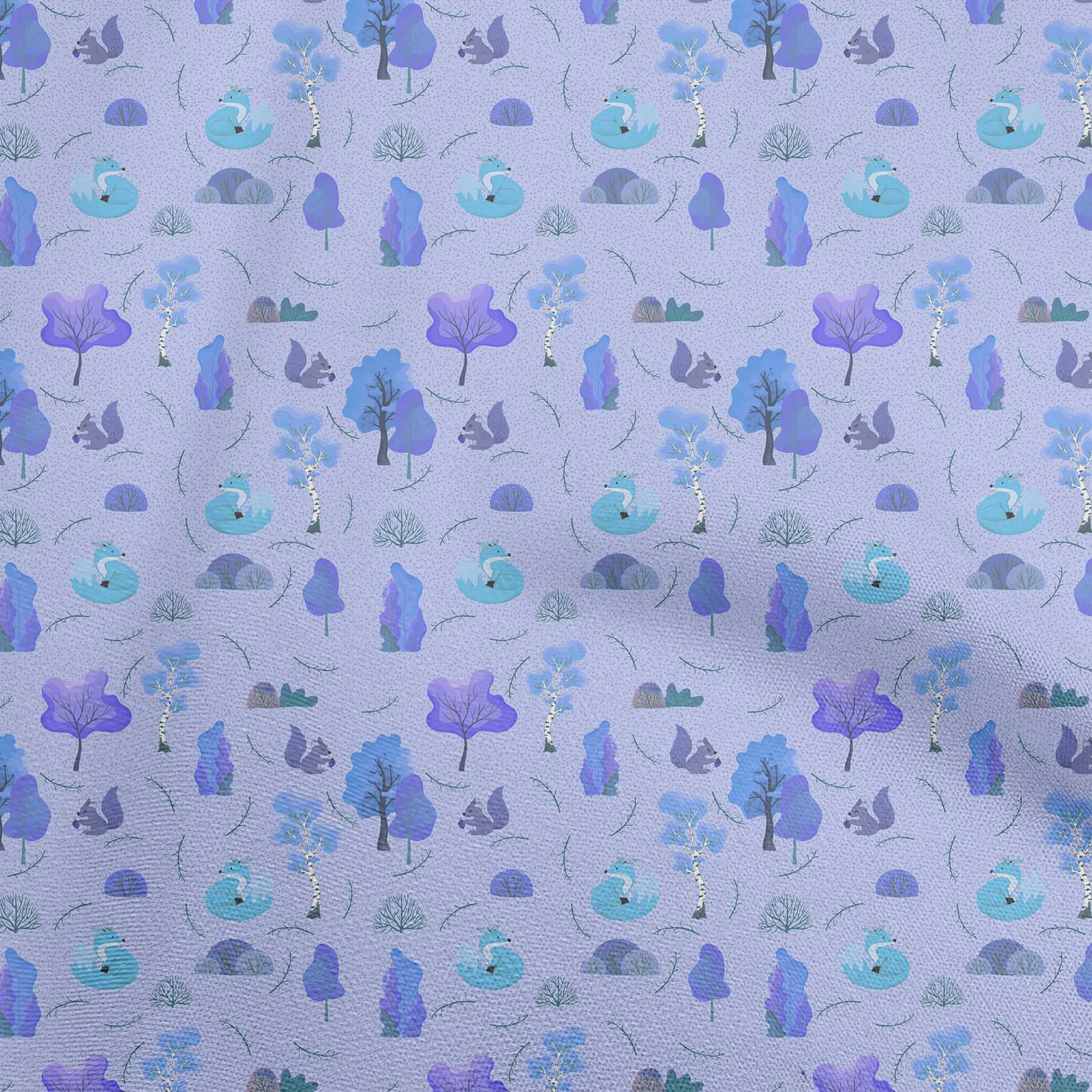 

oneOone Бавовняний поплін, запилена фіолетова тканина, осінні приналежності для стьобання, тканина для шиття з принтом у дворі, 42 дюйми 42 Inch Wide - Viscose Chiffon світло-синій колір