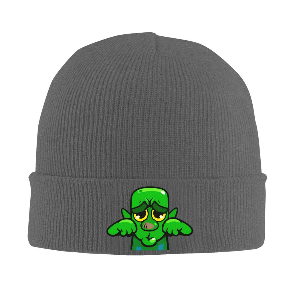 Clashed Game Bonnet Hats Goblin Crying Emote Beanie Hats Spring Graphic Knit Hat Fashion Adult Unisex Hippie Elastic Cap