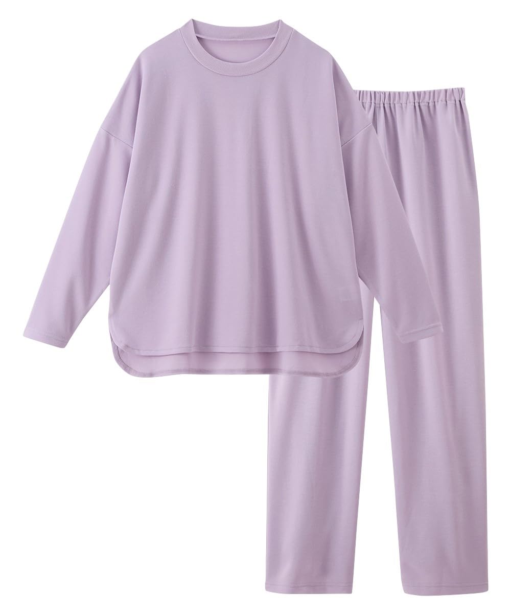 

Nissen Pajama and Loungewear Soft Cardboard Loose Sizes Women s Set, Knit, Fit, Lavender, M-L
