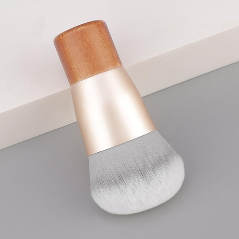 Compact Travel Friendly Makeup Brush With Ergonomic Round Tip Blending Buffing Concealer Brush For Full Face Coverage